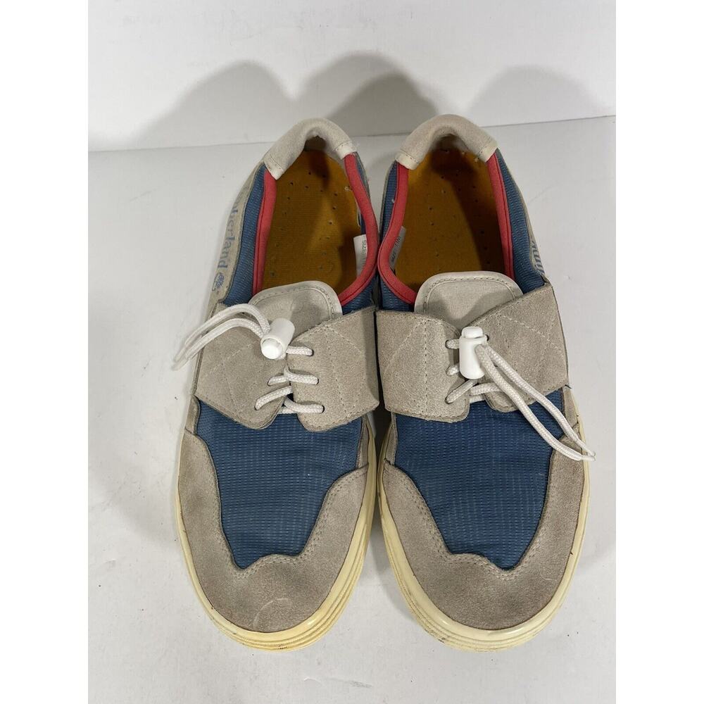 Timberland Canvas Casual Loafers Shoes‎ Red Blue and Tan Size 11M RARE